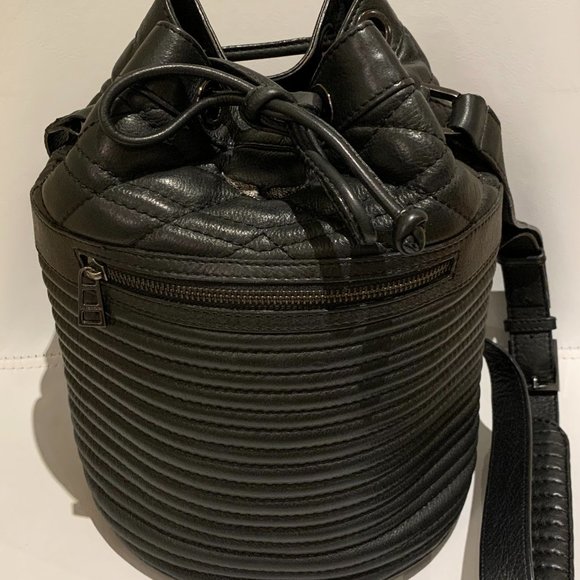 ZADIG & VOLTAIRE - Bobo Matelasse Black Bucket Bag - Picture 9 of 13